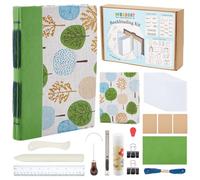 WEBEEDY Kit completo de encuadernación de punto largo para crear un diario de escritura, kit de inicio de encuadernación para notas de trabajo y agenda personal, 15x21cm (A5)