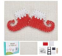 WEBEEDY Kit de arte de cuerda de zapatos de elfo de Navidad, 3D, manualidades, haz tu propia tabla de arte de cuerda con soporte, botas de elfo de Papá Noel, actividad artística de cuerda completa con