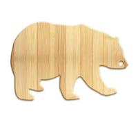 WEBEEDY Tabla de cortar de madera de bambú con forma de oso para cocina, bandeja decorativa de madera de animales, tabla de cortar para queso, frutas, cumpleaños, Navidad, regalo de inauguración de la