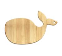 WEBEEDY Tabla de servir y cortar de bambú con forma de ballena para cocina, bandeja decorativa de madera para cortar queso, frutas, carne, cumpleaños, Navidad, regalo de inauguración de la casa, 34 x