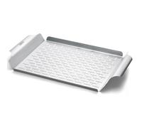 Weber Bandeja para asar Deluxe, 44 x 39 cm, de acero inoxidable, resistente al calor y apta para lavavajillas, ideal para saltear verduras y dorar mariscos - Plata (6435)