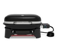 Weber Barbacoa Eléctrica Compacta Lumin - 2.2 kW - Acero Esmaltado Negro - Superficie de Cocción 28x43 cm