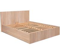 Weber Cama beige con contenedor y somier de láminas 160x200cm