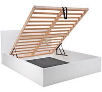 Weber Cama blanca con contenedor y somier de láminas 160x200cm