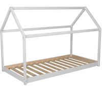 Weber Cama cabaña blanca con somier de láminas 90 x 190 cm