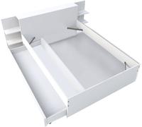 Weber Cama con 1 cajón y espacio para guardar cosas, blanca,140x190 cm