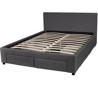 Weber Cama con 4 cajones, gris oscuro, 140x190