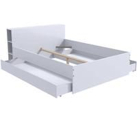 Weber Cama con cajones y almacenaje, 140x190 cm, blanca