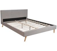 Weber Cama, tejido gris claro 160x200 cm