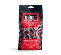 Weber Carbón para barbacoa (Saco de 8kg), para brasas largas y constantes, ideal para una barbcoa prolongada, madera 100% natural, producto de la UE, recolección sostenible, certificado FSC (17591)