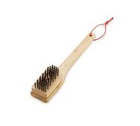 Weber Cepillo de bambú para Parrillas, pequeño (30cm), cerdas de Acero Inoxidable duraderas y antioxidantes, Mango ergonómico, Limpieza efectivamete, Material sostenible - Marrón (6275)
