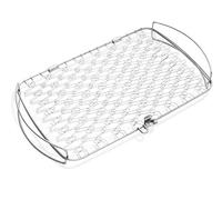 Weber Cesta para Pescado & Verduras, grande (46 x 28 cm), acero inoxidable, ideal para pescado y verduras delicadas, fácil de voltear, apta para lavavajillas - Plata (6471)