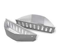 Weber Cestas para carbón, juego de 2, de acero galvanizado robusto, ideales para asar directa e indirectamente con carbón o briquetas, para todas las barbacoas de carbón de 47 cm - Plata (7403)