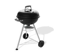 Weber Compact Kettle Parrilla de carbón (versión 2026) / Soporte de Tres Patas con Ruedas, diseño Resistente al Calor y a la corrosión, Parrilla cromada de Tres Capas, 47 cm, Negro