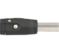 Weber Conexión barra de tracción con candado para tubo cuadrado presionado negro 23.5 mm