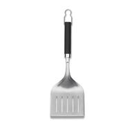 Weber Espátula Ancha Precision, 45cm, de Acero Inoxidable, con Bordes biselados en 3 Lados para Girar de Forma fácil y precisa, Mango ergonómico, Apto para lavavajillas - Negro/Plateado (6762)
