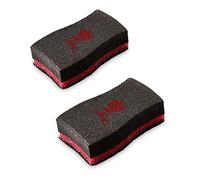 Weber Esponja de limpieza, set de 2, con dos lados para superficies fiferentes (rugoso/áspero y suave), alta potencia de limpieza, adecuada para todas las barbacoas - Negro (17688)