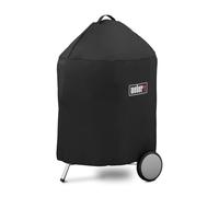 Weber Funda Premium para barbacoa de carbón Ø 57 cm, transpirable, ligera, resistente a los rayos UV y al agua, protección condiciones climáticas, cierre de velcro para fijación - Negro (7143)