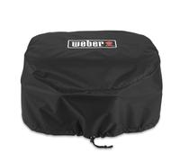 Weber Cubierta de capó de Parrilla Premium para Lumin Compact - Transpirable, Resistente a los Rayos UV y al Agua, protección contra el Viento y la Intemperie con Cierre de Velcro - Negro (3400305)