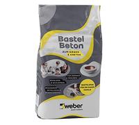 WEBER Hormigón para manualidades de 5 kg, versátil para verter y amasar, pintable y barnizable, lijable, ideal para trabajos creativos, interior y exterior