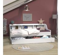 WEBER INDUSTRIES 22729 Palma Cama Panel de partículas 197,6 X 116 X 75 cm, Color Blanco