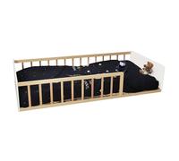 WEBER INDUSTRIES Cama 90x190 Pilou con somier, Blanco y Madera