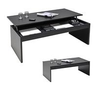 WEBER INDUSTRIES Darwin - Mesa de Centro elevable (120 x 42,5 x 60 cm), Color Blanco, Otros, Negro, 1