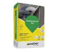 WEBER - Juntas finas para azulejos de pared, color blanco puro 25 kg - Weber Weberjoint fino