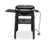 Weber Lumin Barbacoa eléctrica con Soporte/sellar, ahumar, cocinar al Vapor, cocinar y Mantener Caliente, hasta 315 °C, Parrillas de Hierro esmaltado, Área de cocción: 33 x 49 cm, Negro