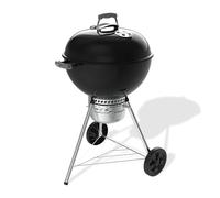 Weber Original Kettle Premium Parrilla de carbón/Tapa y Cuba de Acero esmaltado en Porcelana, Área de cocción: Ø 57 cm, Limpieza One-Touch, termómetro en la Tapa, Trípode con Ruedas, Negro