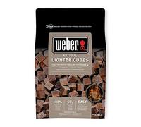 Weber Pastillas de Encendido (48 Unidades), ecológicas, inodoras y sin Humo, para encender carbón y briquetas, Llama Constante - Marrón (17612)