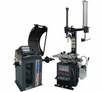 Weber Profi Máquina de desmontaje de neumáticos con brazo auxiliar y juego de máquina equilibradora de neumáticos