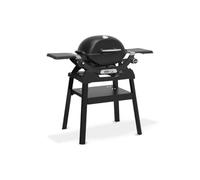 Weber Q 1200N - Barbacoa de Gas con mesas Laterales, Encendido electrónico, termómetro Integrado, 1 Quemador de Acero Inoxidable, compacta y Potente, Color Negro