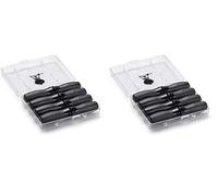 Weber Set de sujetadores para mazorcas de maíz (4 piezas), incluye caja para guardar, mangos de nylon con hendiduras para el pulgar para un agarre seguro y cómodo - Negro (6489) (Paquete de 2)