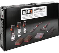 Weber Set Limpieza para barbacoas de Acero Inoxidable: 3 cepillos Distintos, Limpiador de Parrilla y Acero Inoxidable 300ml, Spray Antiadherente 200ml, paño de Microfibra, rasqueta, esponjas (18283)