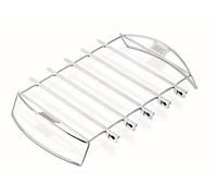 Weber Set para preparar Kebab, 5 pinchos, de acero inoxidable antiadherente, compatible con barbacoas de carbón de 57 cm y barbacoas de gas a partir de la serie Q2000 o superior - Plata (6606)