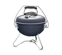 Weber Smokey Joe Premium Barbacoa de carbón, superficie de la parrilla de Ø 37 cm, barbacoa portátil con asa para transportar, barbacoa con tapa y cuba esmaltadas en porcelana - Slate Blue (1126804)