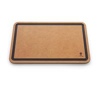 Weber Tabla de cortar, 49 x 27 cm, apta para cuchillos y lavavajillas, surcos para recoger los jugos de la carne, se adapta perfectamente a las mesas laterales de la serie Smokefire - Marrón (7005)