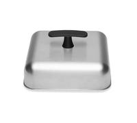 Weber Tapa para Hamurguesas, 26 x 26cm, para distribución Uniforme del Calor, Ideal para fundir Queso para Hamburguesas o cocinar al Vapor - Plateado (6783)