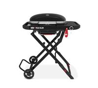 Weber Traveler Compact (2026) - Barbacoa de Gas portátil y Plegable, Ruedas, Bloqueo de Tapa, termómetro, 1 Quemador, 81 cm Ancho, área de cocción 52x36 cm, Negro