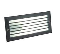 WEBMARKETPOINT Faretto segnapasso da incasso a parete con griglia lampada nero 18 pz