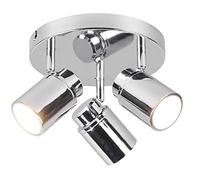 webmarketpoint Foco orientable de 3 puntos de metal cromado Ángel Trio Lighting
