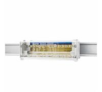 WEBMATEL Bloque de Terminales de Distribución 2 Filas 15 Hilos 125A 750V DIN Rail - Caja de Distribución Monofásica