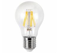 WEBMATEL Bombilla de FiLamento LED E27 Estándar 12W A60 | Lámpara Vintage Clara | Cristal | Luz Blanca Fría | 6400K | 1200lm | 30000 Horas | Equivalente a 100W | 360 Grados |