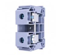 WEBMATEL Borna de Conexión Eléctrica de Tornillo Gris 35mm² 125A - Bloque de terminales para carril DIN