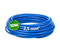 WEBMATEL Cable Eléctrico Flexible 2,5 mm² | Rollo de 10 Metros | Cable Unipolar H07Z1-K Libre de Halógenos | Azul | Sección 2,5 mm² | Hilo Conductor de Cobre |