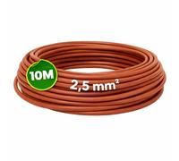 WEBMATEL Cable Eléctrico Flexible 2,5 mm² | Rollo de 10 Metros | Cable Unipolar H07Z1-K Libre de Halógenos | Marrón | Sección 2,5 mm² | Hilo Conductor de Cobre |