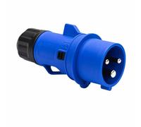 WEBMATEL Clavija Cetac 220V - IP54-2 P+T -32A - Enchufe Macho - Enchufe Industrial 3 Pines Monofásico - Conector Estanco Eléctrico
