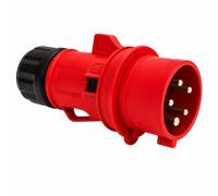 WEBMATEL Clavija Cetac 380V - IP54-3 P+N+T - 32A - Enchufe Macho - Enchufe Industrial 5 Pines Trifásico - Conector Estanco Eléctrico