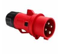 WEBMATEL Clavija Cetac 380V - IP54-3 P+T - 16A - Enchufe Macho - Enchufe Industrial 4 Pines Trifásico - Conector Estanco Eléctrico